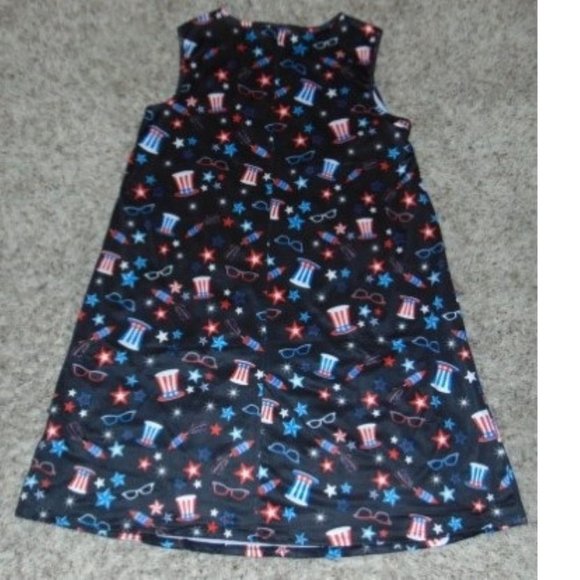 Womens Swing Dress Black Party 4th of July Small Holiday Sleeveless Crewneck - Picture 5 of 5